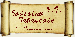 Vojislav Tabašević vizit kartica